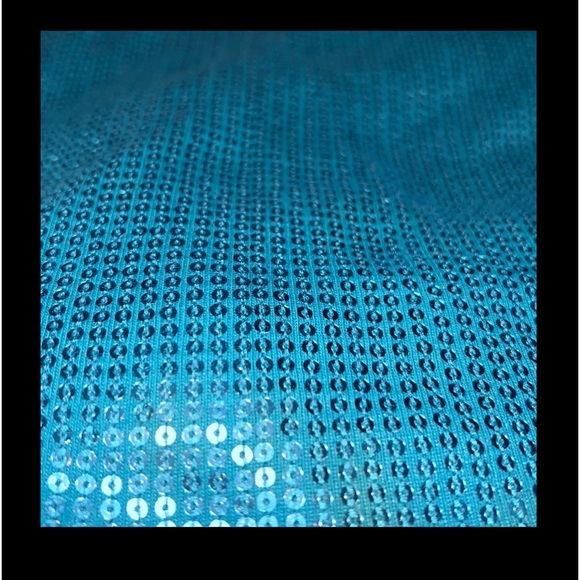 Express Sequined Tank Top Teal Size Medium - Picture 7 of 7